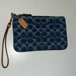 Coach Denim Wristlet